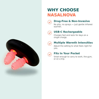 NasalNova Portable Infrared Nasal Relaxer - product view